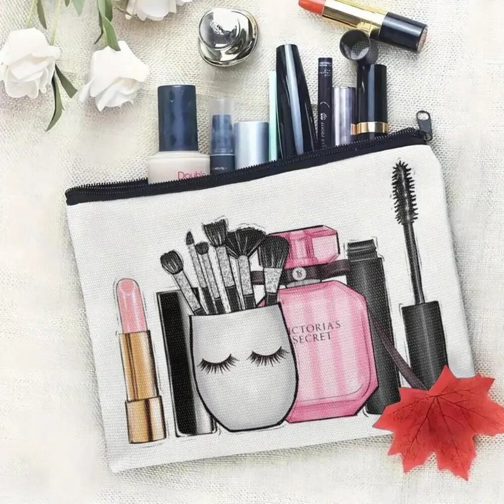๐Chic Makeup Bag Cosmetic Bag Travel Organizer for Brushes & Essentials - Picture 7 of 8